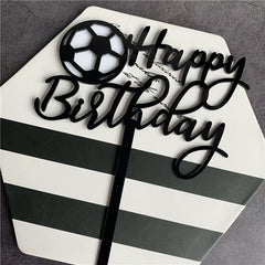 Basketball Football Theme Party Cupcake Cake Topper