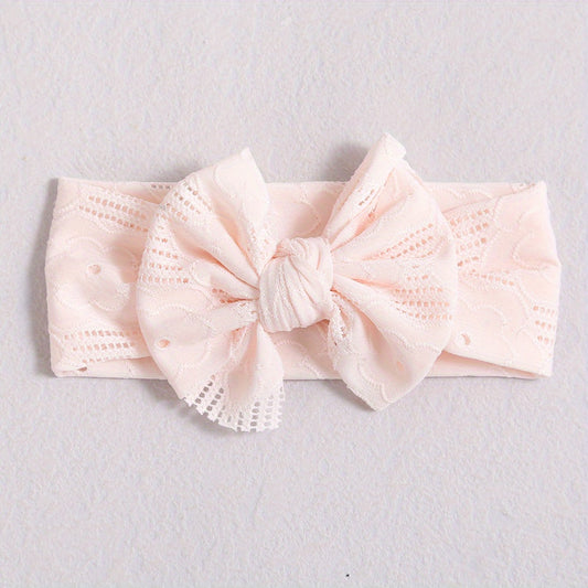 Lace Bow Elastic Headband Wide Hairbands for Baby Girls