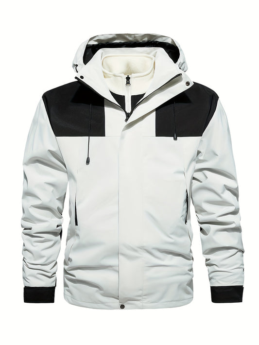 Men's 3-In-1 Hooded Windbreaker Jacket