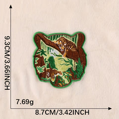 2pcs Boys Tiger Dolphin Embroidery DIY Patch for Clothes Backpack Hat