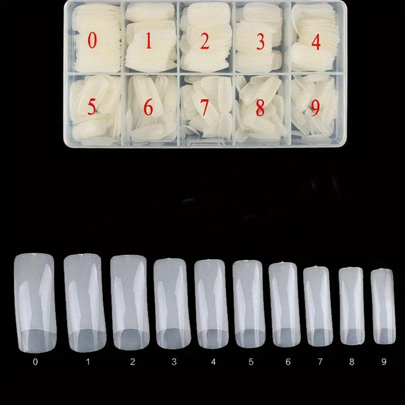 French Nail Tips 500 Pcs Half Cover False Nails