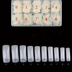 French Nail Tips 500 Pcs Half Cover False Nails