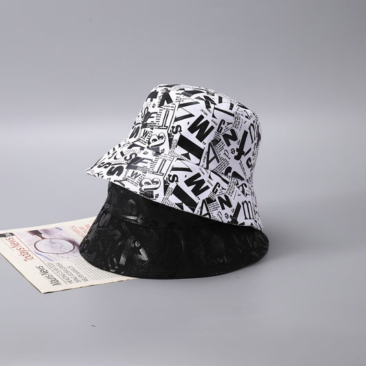 Printed Letter Fisherman Hat for Men