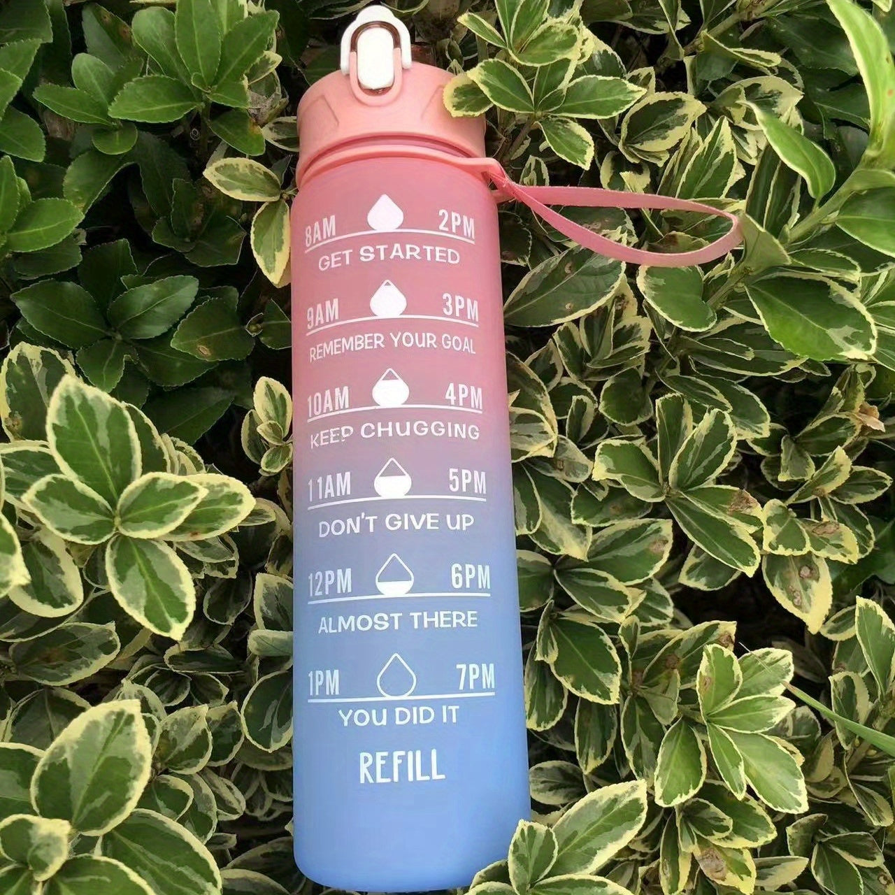 Motivational Water Bottle 700ml Gradient Sports Cup