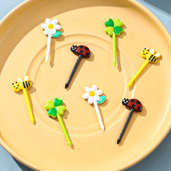 16pcs Cartoon Fruit Fork Small Fork Bento Box Decoration Toothpicks
