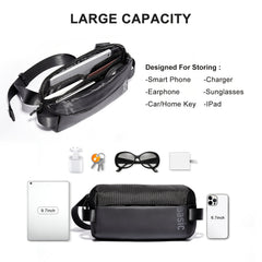 Waterproof Waist Bag Fanny Pack For Men Or Women Mobile Phone Pouch Chest Bag