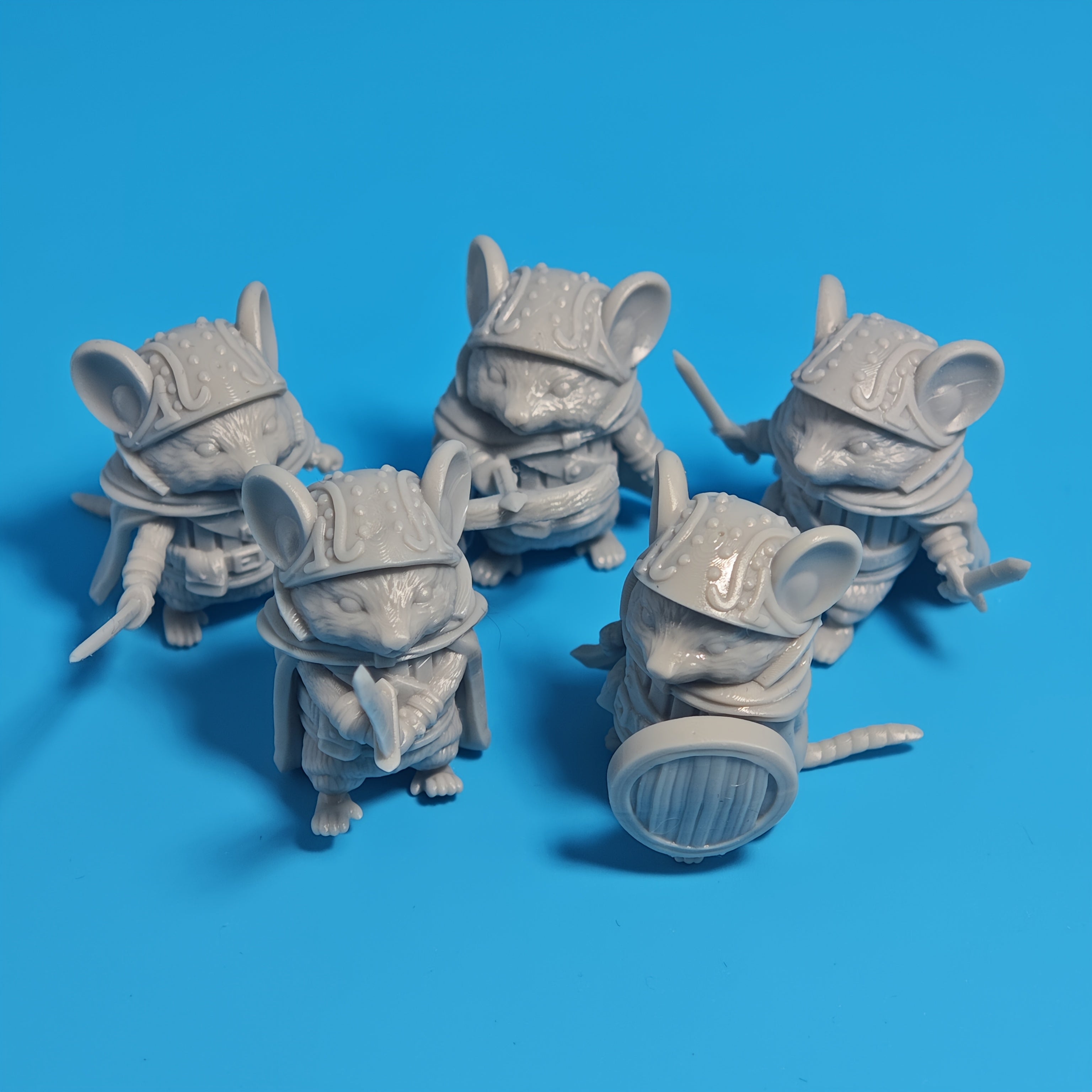 5pcs 3D Printing Mice Miniatures for Battle Chess Game