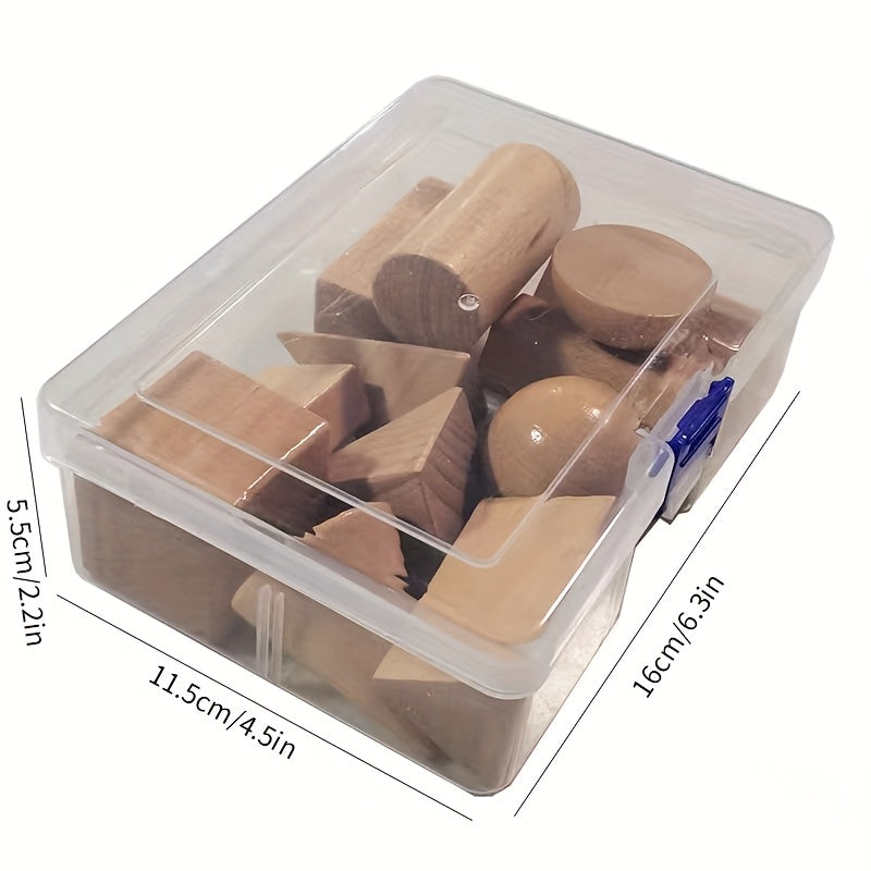 Wooden 3D Building Blocks for Fine Motor Skills