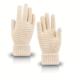 Women's Winter Touch Screen Gloves Warm Fleece Lined Knit Gloves