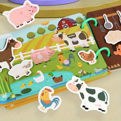 Interactive Busy Book for Hand Skills Development Tear and Paste Stickers