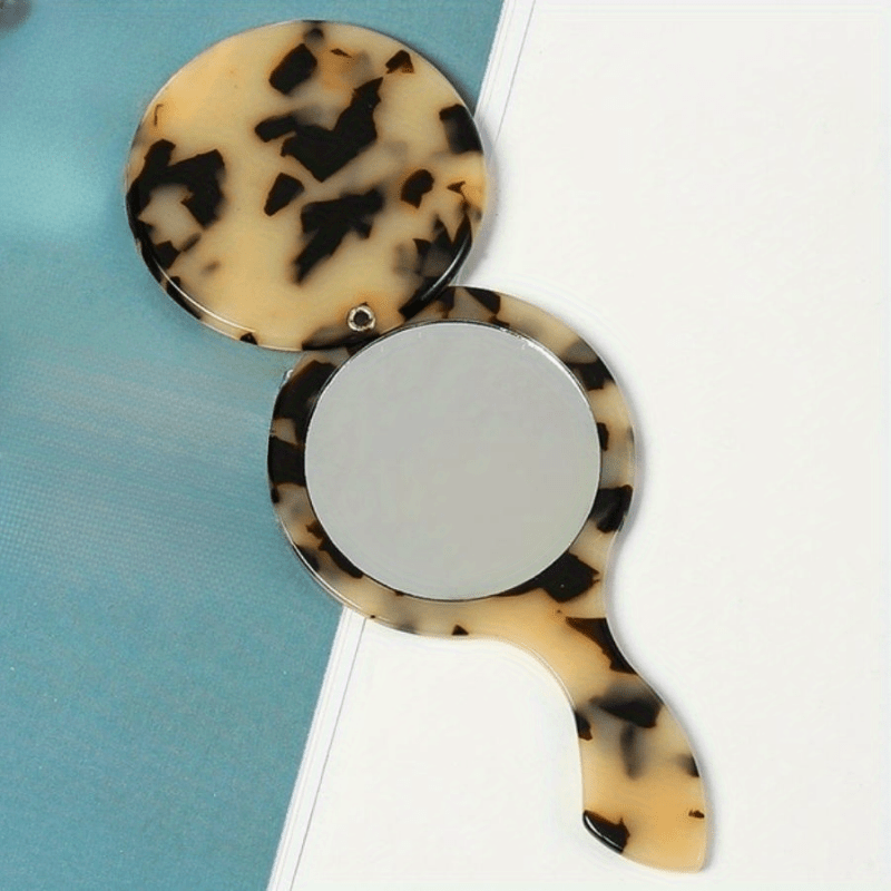 Acetate Handheld Makeup Mirror Travel Portable Hand Mirror