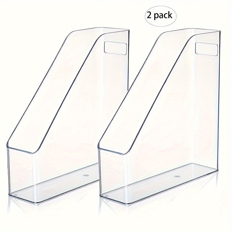 Clear Acrylic Desktop Organiser Magazine File Holder Plastic Paper Tray