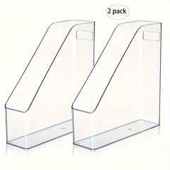 Clear Acrylic Desktop Organiser Magazine File Holder Plastic Paper Tray