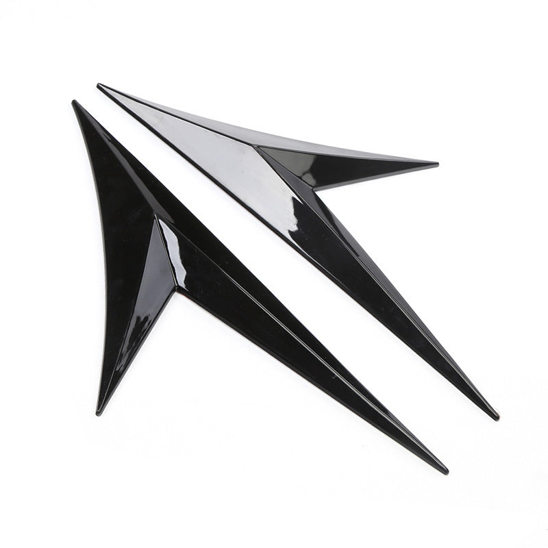 2pcs Carbon Fiber Pattern Shark Fin Spoiler Wings for Car Styling