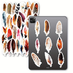 50pcs Realistic Feather Graffiti Stickers for DIY Decals
