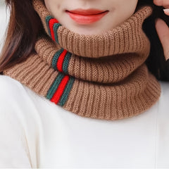 Striped Geometric Infinity Scarf Crochet for Autumn and Winter