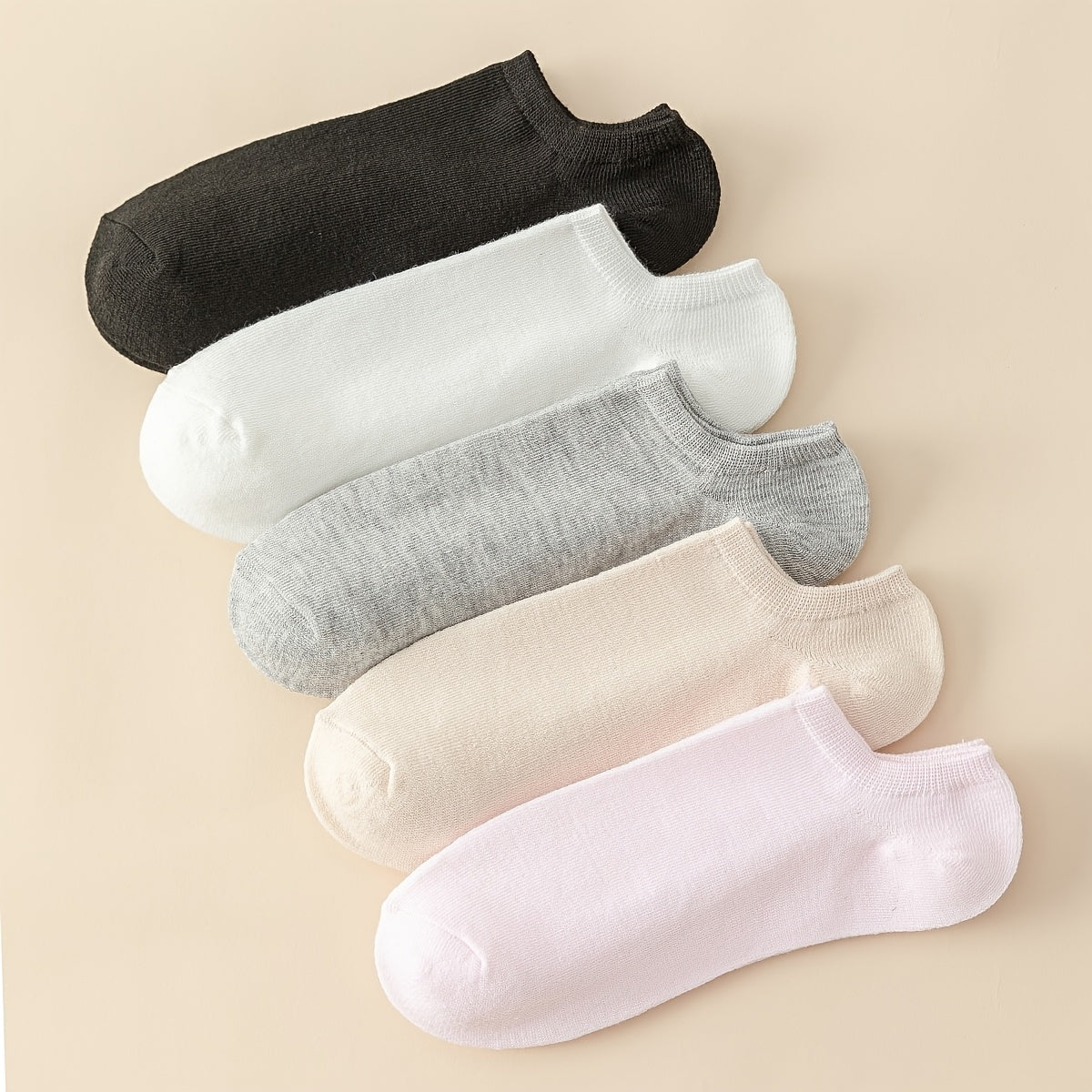 5 Pairs Soft & Lightweight Low Cut Socks Women's Stockings