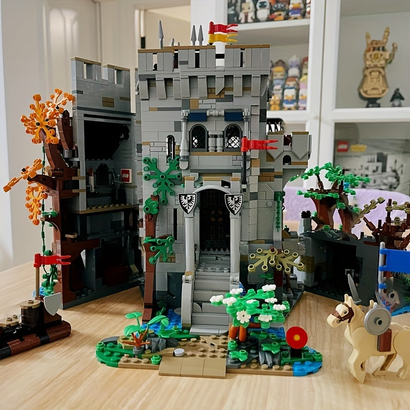 1928pcs Medieval Castle Tower House Building Blocks Toy