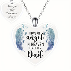 Crystal Feather Pendant Necklace Alphabet Necklace For Kids Daughters Adults
