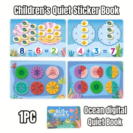 Ocean Themed Quiet Sticker Book for Kids
