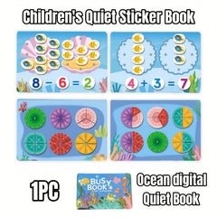 Ocean Themed Quiet Sticker Book for Kids