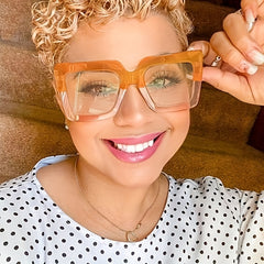Square Frame Sunglasses Large Cat Eye Shades