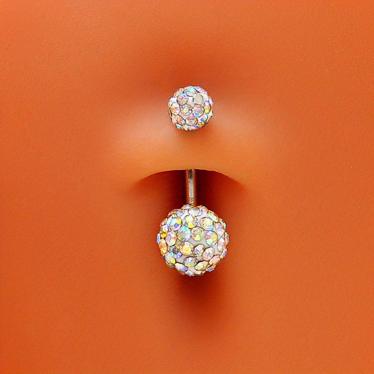 Zircon Belly Button Ring Stainless Steel Navel Piercing