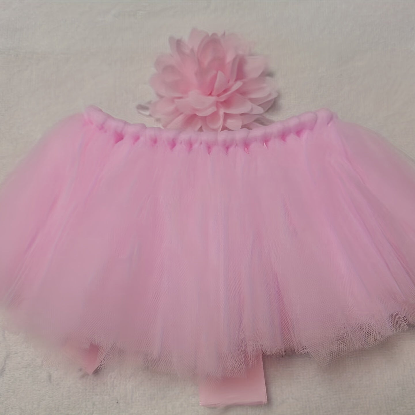 Newborn Baby Girls Tutu Skirt Headband Set Flower Hairband Infant Toddler Dress