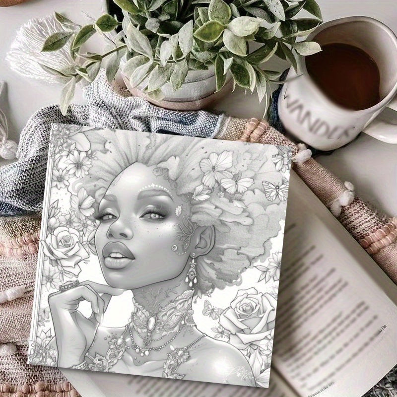 Deluxe Coloring Book Featuring Beauties for Relaxation