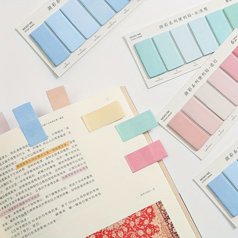 120pcs Washi Sticky Notes 6 Colors x 6 for Students & Office Supplies