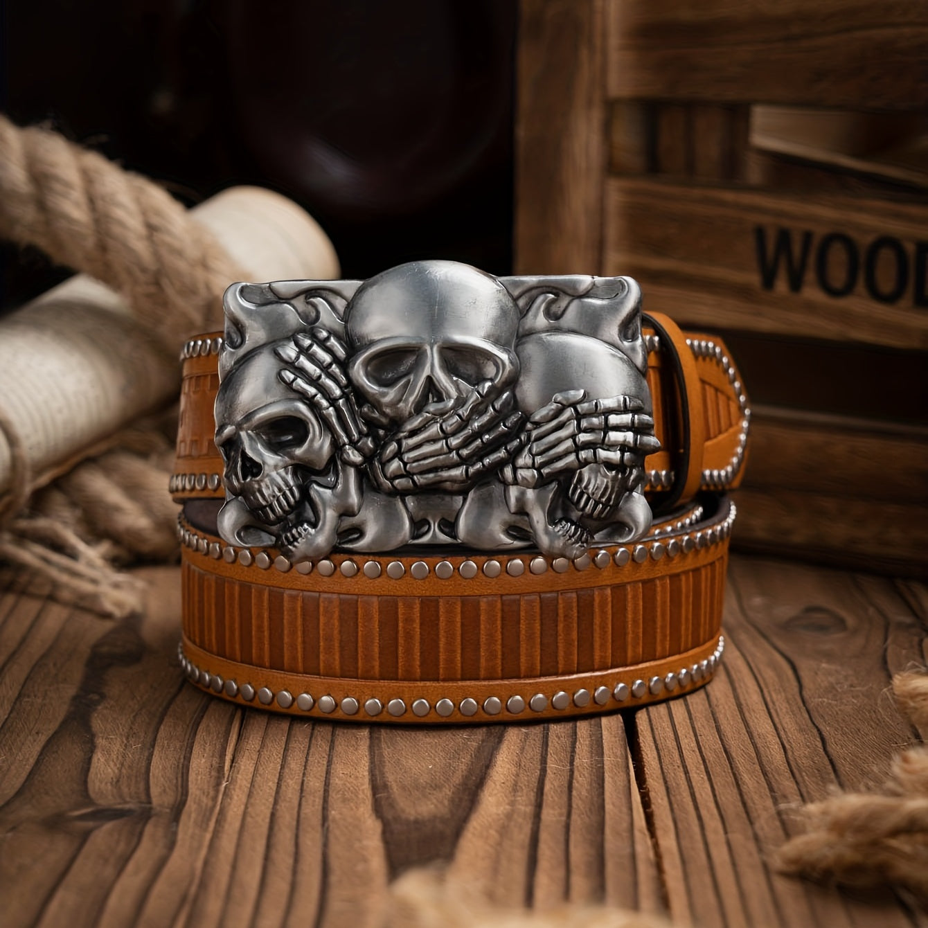 Men's Casual PU Leather Belt - Western Style