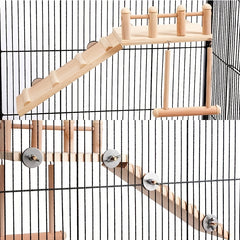 Bird Platform Swing & Climbing Ladder Set - Fun Pet Bird Toy