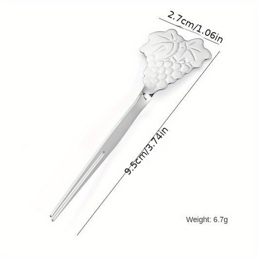 5pcs Stainless Steel Fruit Forks Set for Picnic