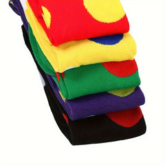 Men's Over The Knee High Polka Dot Socks