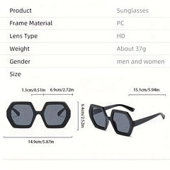Y2K Geometric Sunglasses Kpop Jelly Gradient Glasses UV400