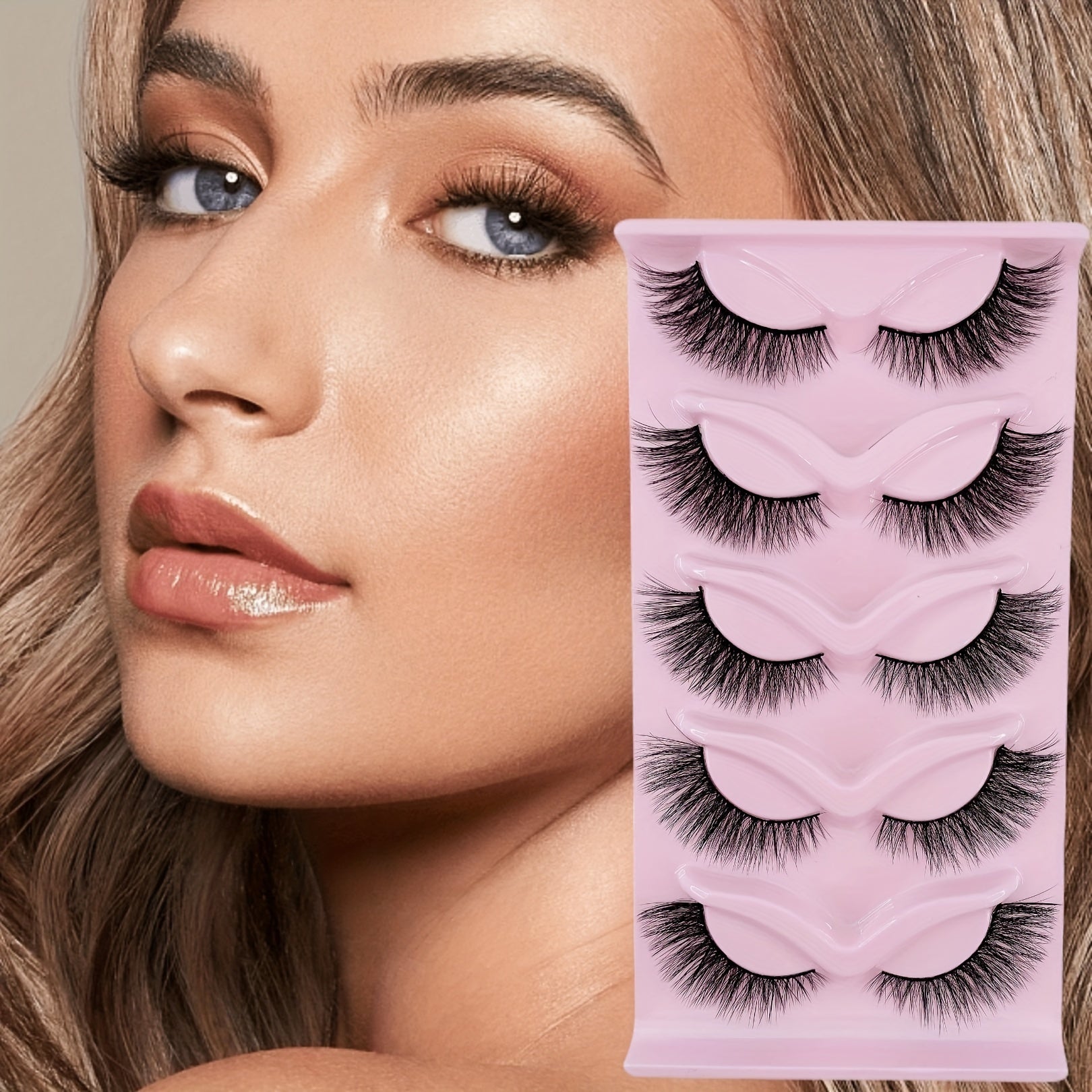 Long Fluffy Thick Cat Eye Lashes for Volume and Lengthening