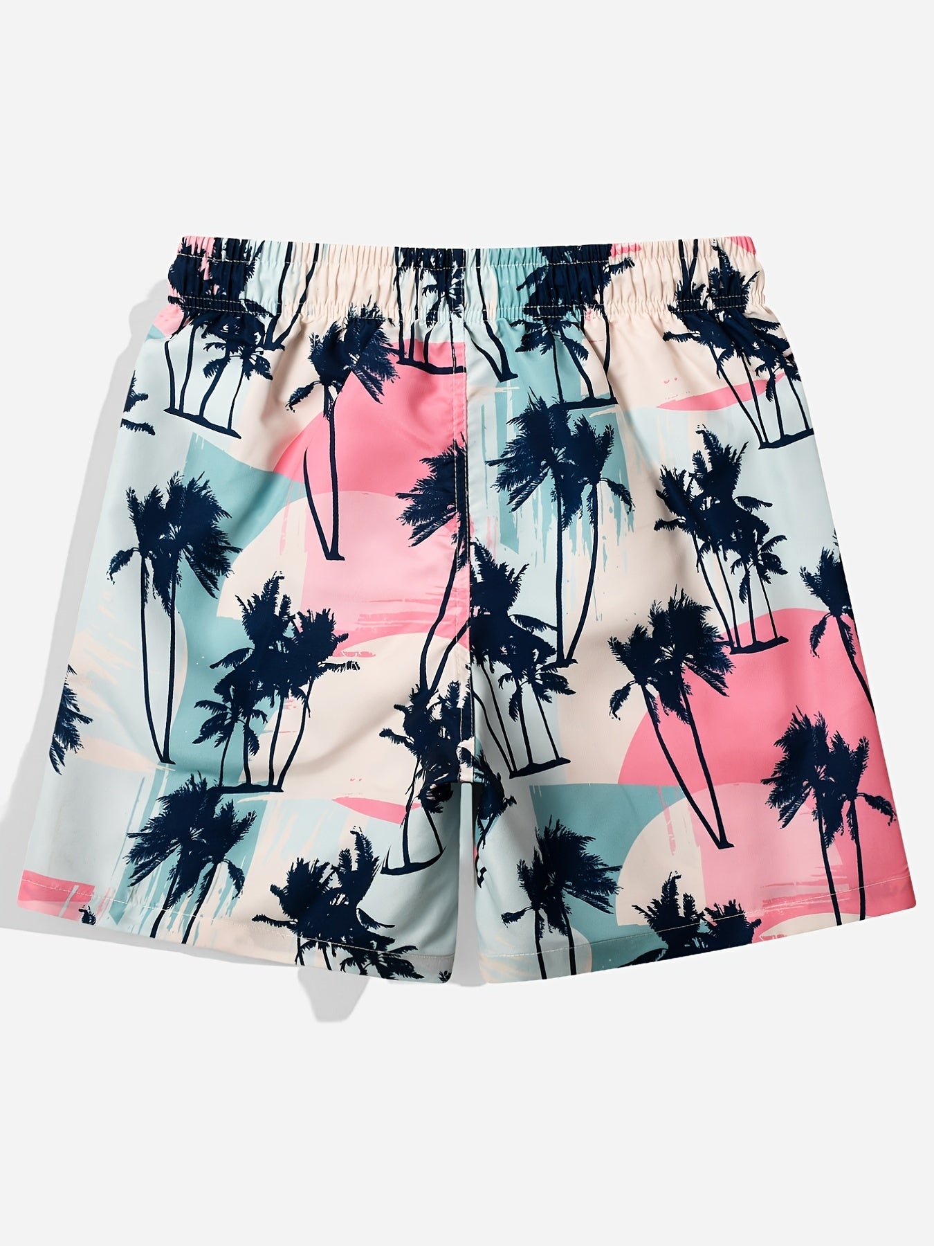 Men's Coconut Tree Double Layer Swimming Shorts Beach Pants