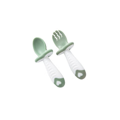 Silicone Spoon and Fork Set: Baby Utensil Set