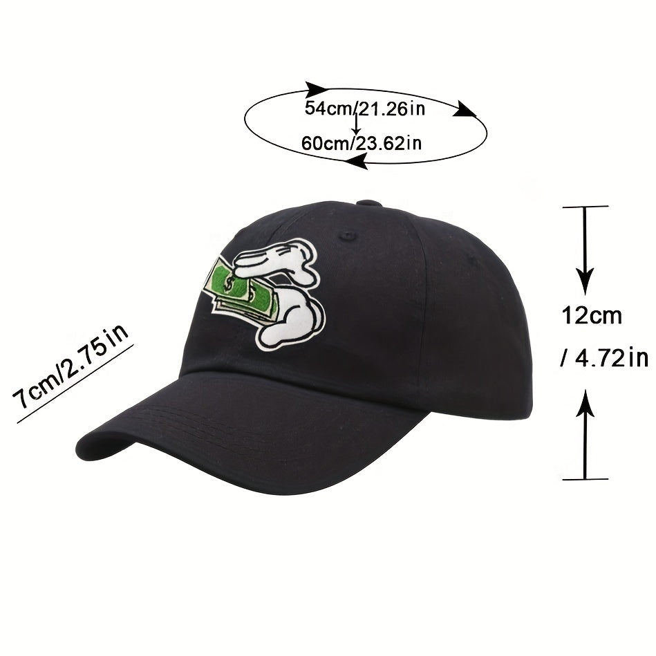 Euramerican Embroidered Money Cap Men's Women's Sun Hat