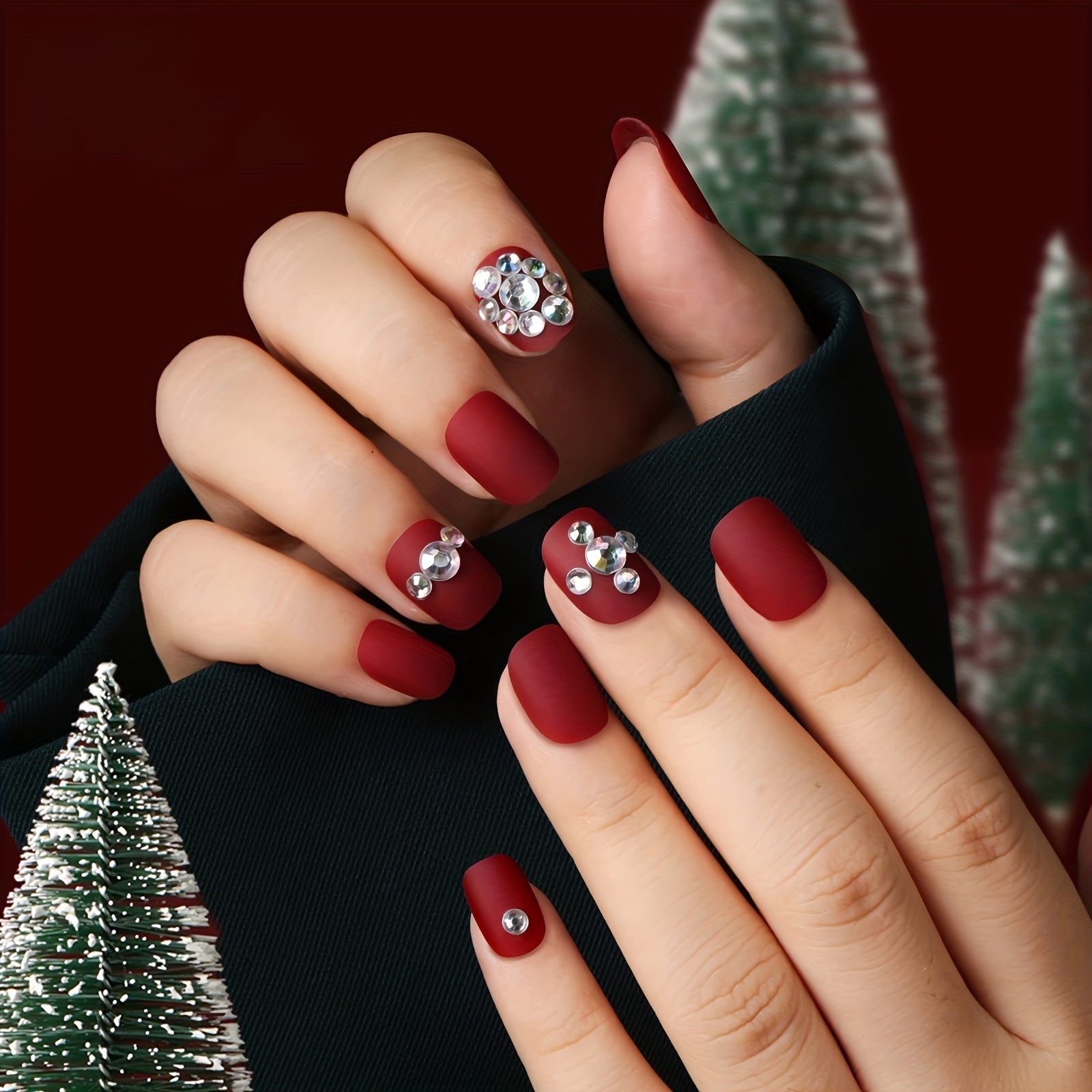 288pcs Matte Press On Nails for Women - Short Oval Frosted False Nails