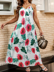  Tropical Print Cami Dress