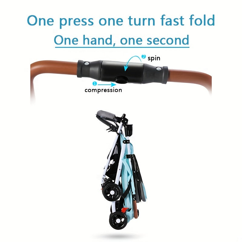 Foldable Baby Stroller Sit & Lie Down One Button Pick Up