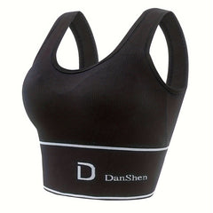 Wireless Sports Bra for Women, Comfy & Breathable Workout Tank Bra
