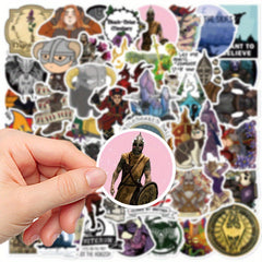 50pcs Skyrim Inspired Character Vinyl Stickers for DIY Projects