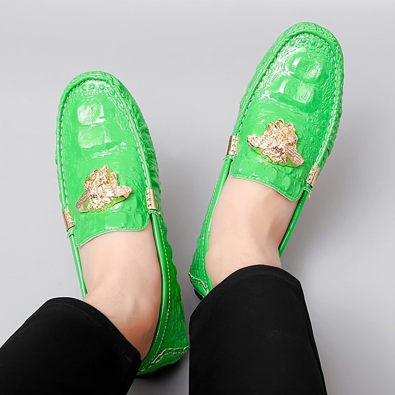 Green Slip on Loafers Comfy Casual Shoes Women's Footwear