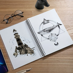 Spiral Graph Notebooks A5 160 Pages Thicken Graph Paper
