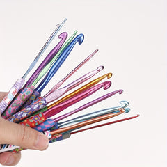 14pcs Crochet Hooks Set Aluminum Ergonomic Handle Yarn Craft Gift Women
