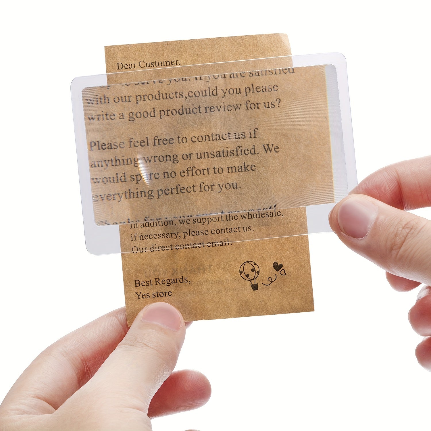 5-Pack Credit Card Magnifiers 3X Portable Pocket Magnifying Glass