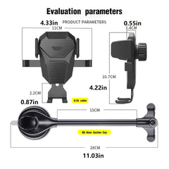 Secure Phone While Driving Car Cell Phone Holder Suction Cup Bracket
