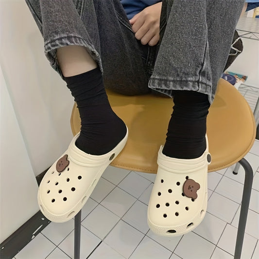 Women's Bear Clogs Slip On Slide Shoes Sandals